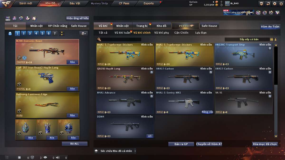 shop acc cf uy tin gia re
